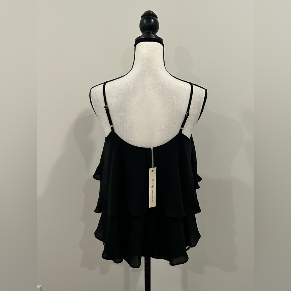 She + Sky Ruffled Tank - Picture 4 of 4